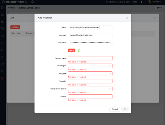 Jira integration WebHook