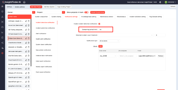 Jira integration ticket creation dampening