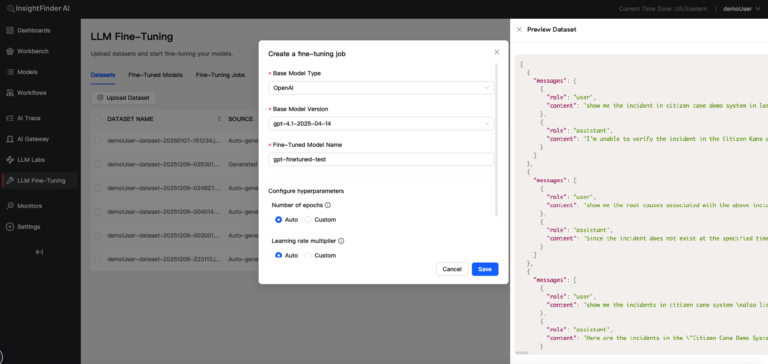 LLM Fine Tuning - Product Screenshot