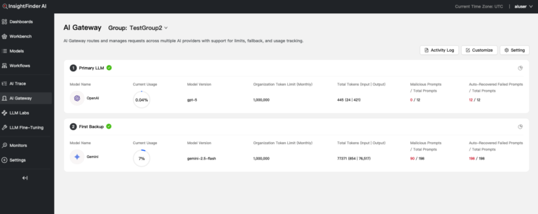 AI Gateway - Product screenshot